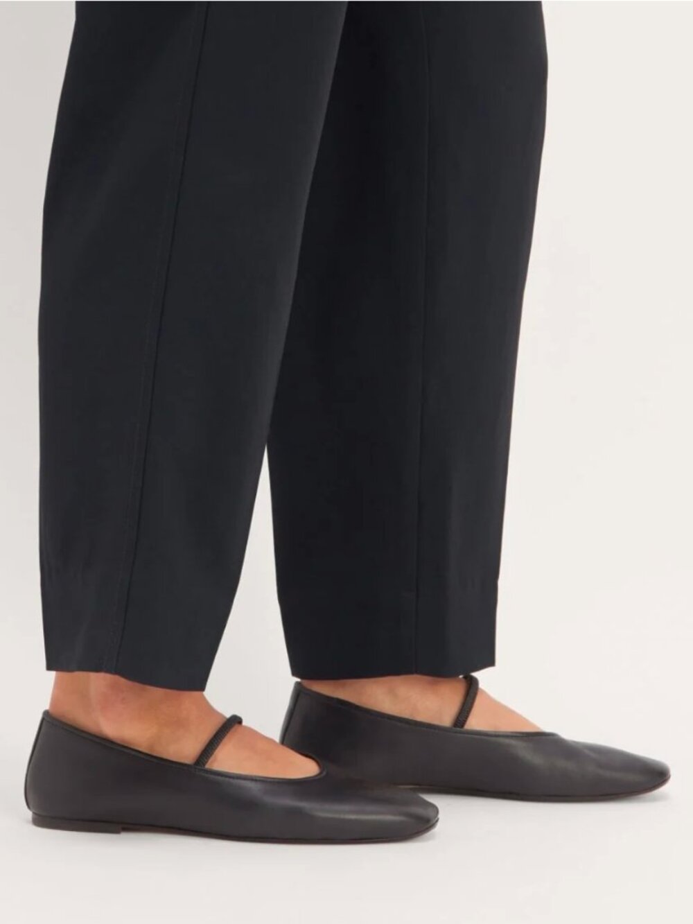 Everlane Black Leather Mary Jane Flats